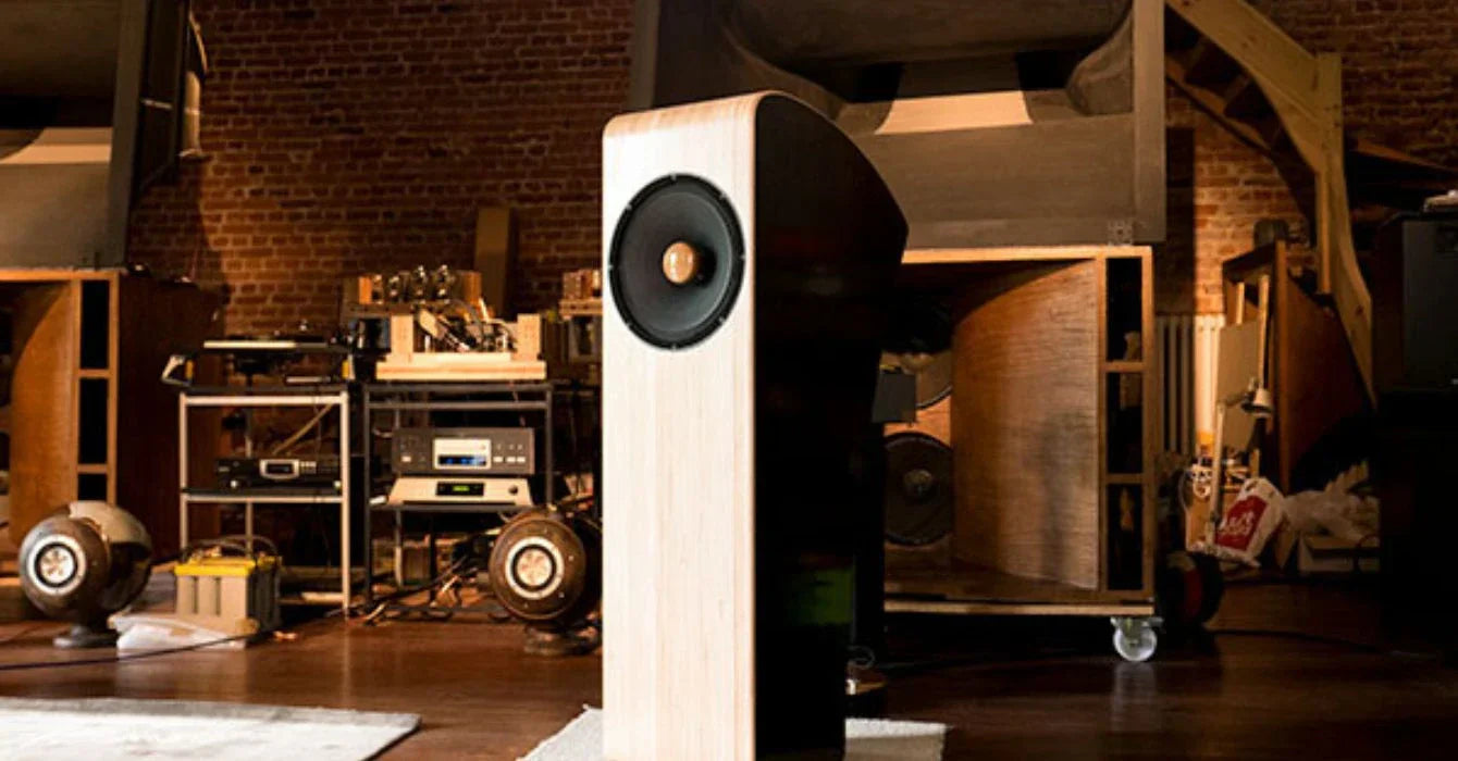Closer Acoustics Vigo speaker in a modern listening room, perfectly matched to the space.