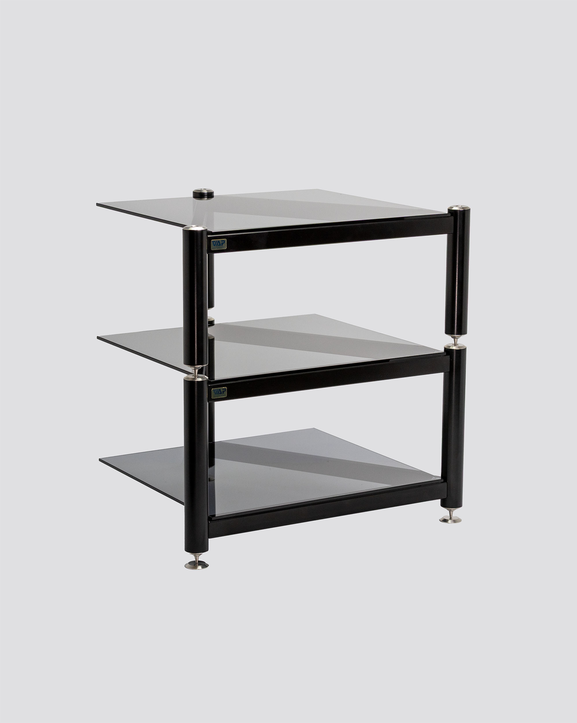 Racks AV VAP – Acier inoxydable et verre