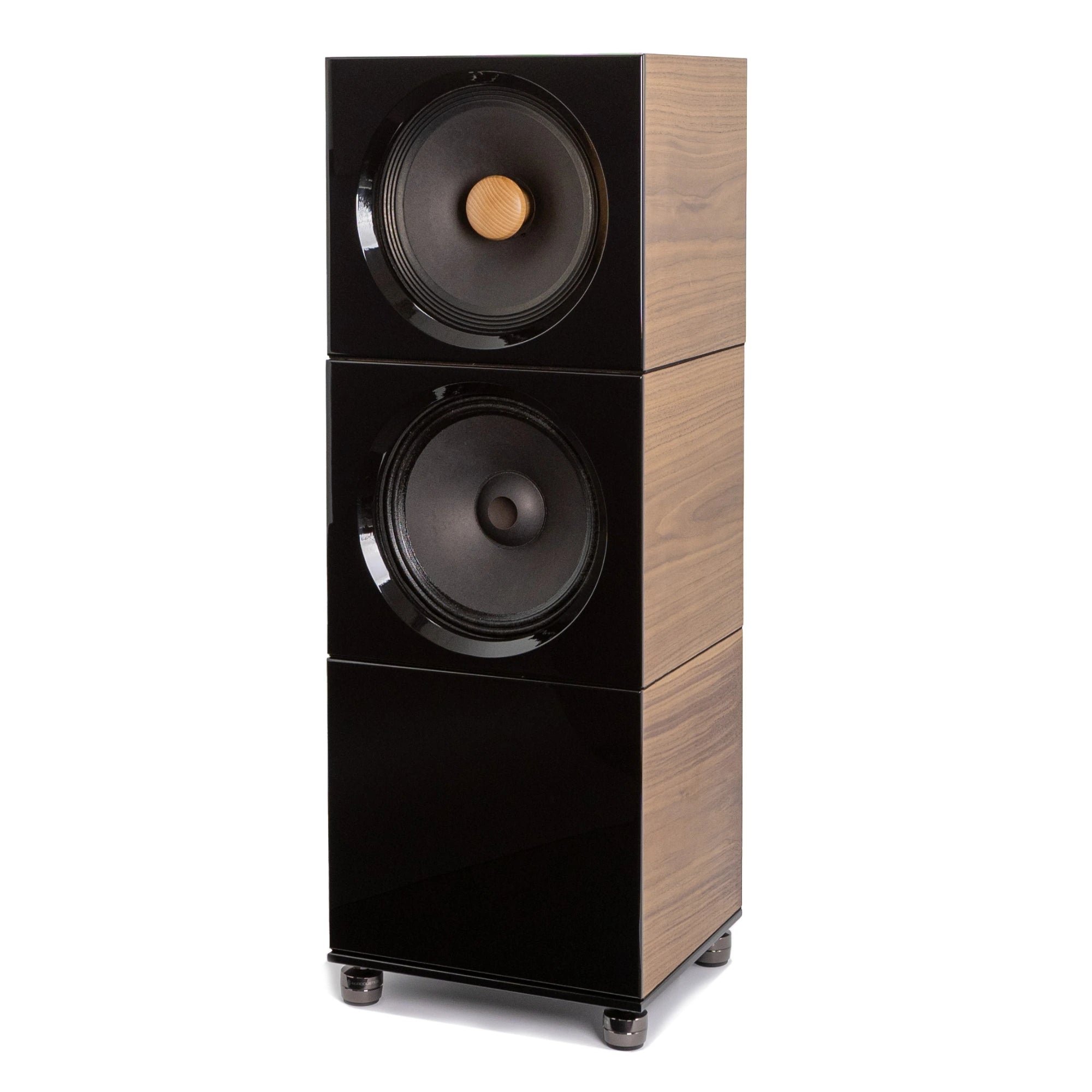 Closer Acoustics BLOCKS Speaker System black – full front view showcasing the elegant design of speakers, offering superior audio performance
