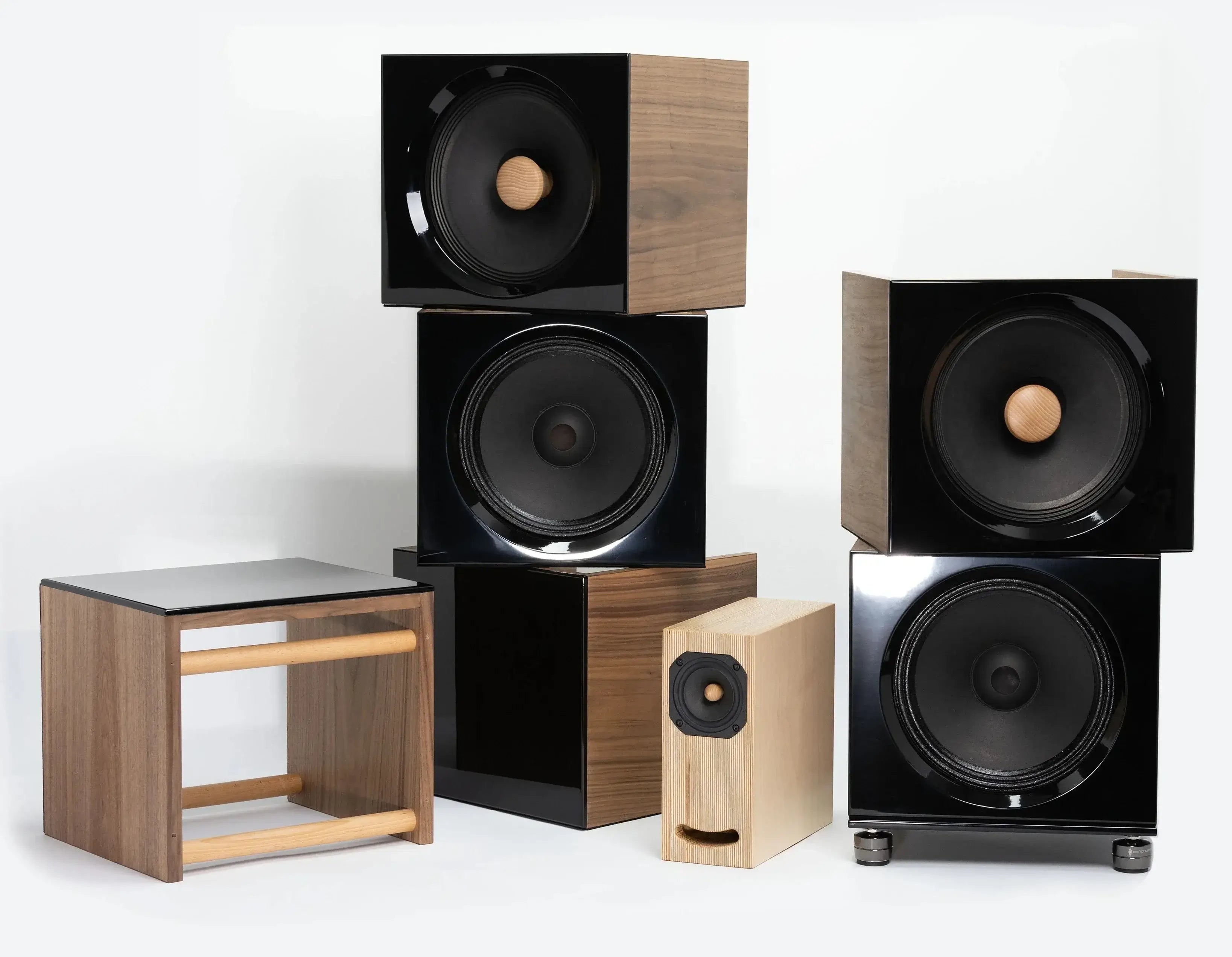 Closer Acoustics BLOCKS Speaker System – full set arranged for an elegant display