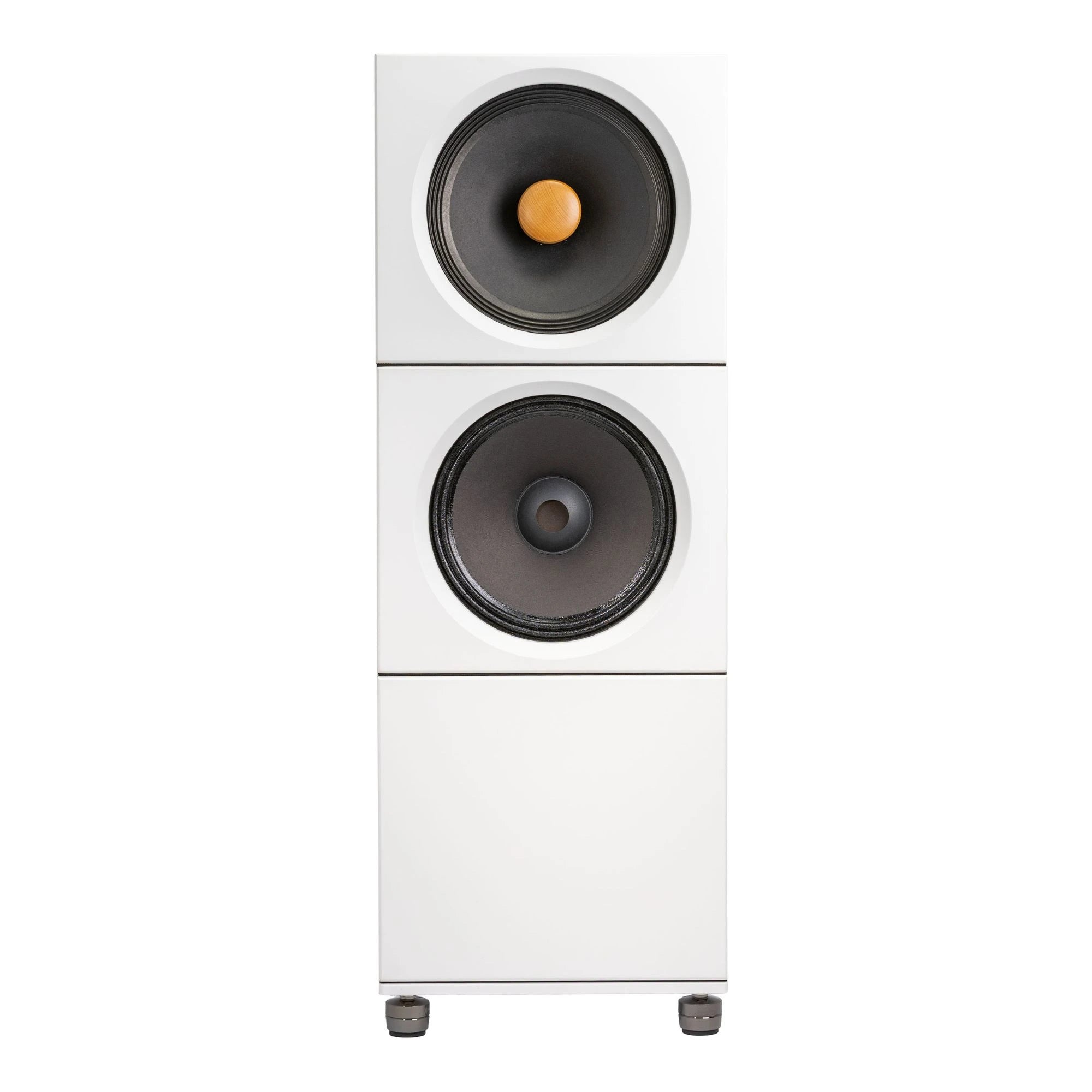 Closer Acoustics OKHO full-range speaker and BOB bass module in white finish – minimalist audio elegance with stand - Blank