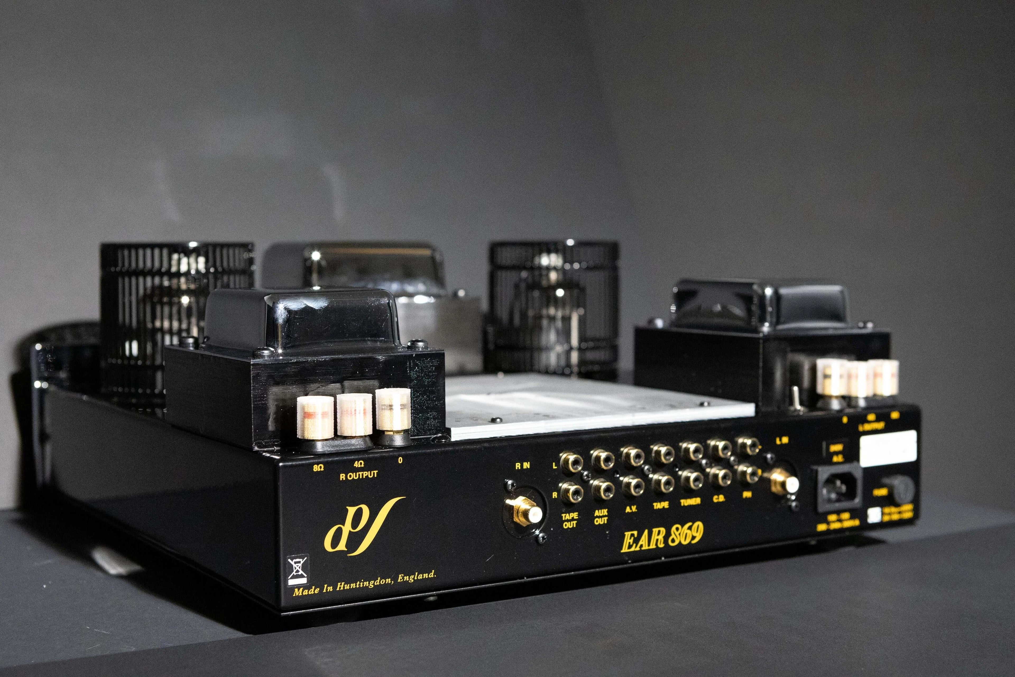 Detailed shot of the Amplifier Ear Yoshino Ear 869 - rear panel close-up