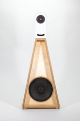 Closer Acoustics OGYs Bass module with birch plywood finish and dual speaker design