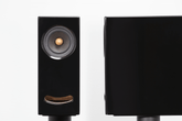 Closer Acoustics OGY black speaker with Corian finish – sleek, modern design offering exceptional sound clarity and durability