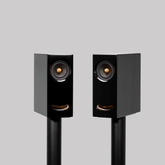 Closer Acoustics OGY speaker in black Corian – elegant, minimalistic design paired with high-end audio performance