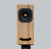 Smile loudspeaker - Closer Acoustics OGY, plywood finish on black stand