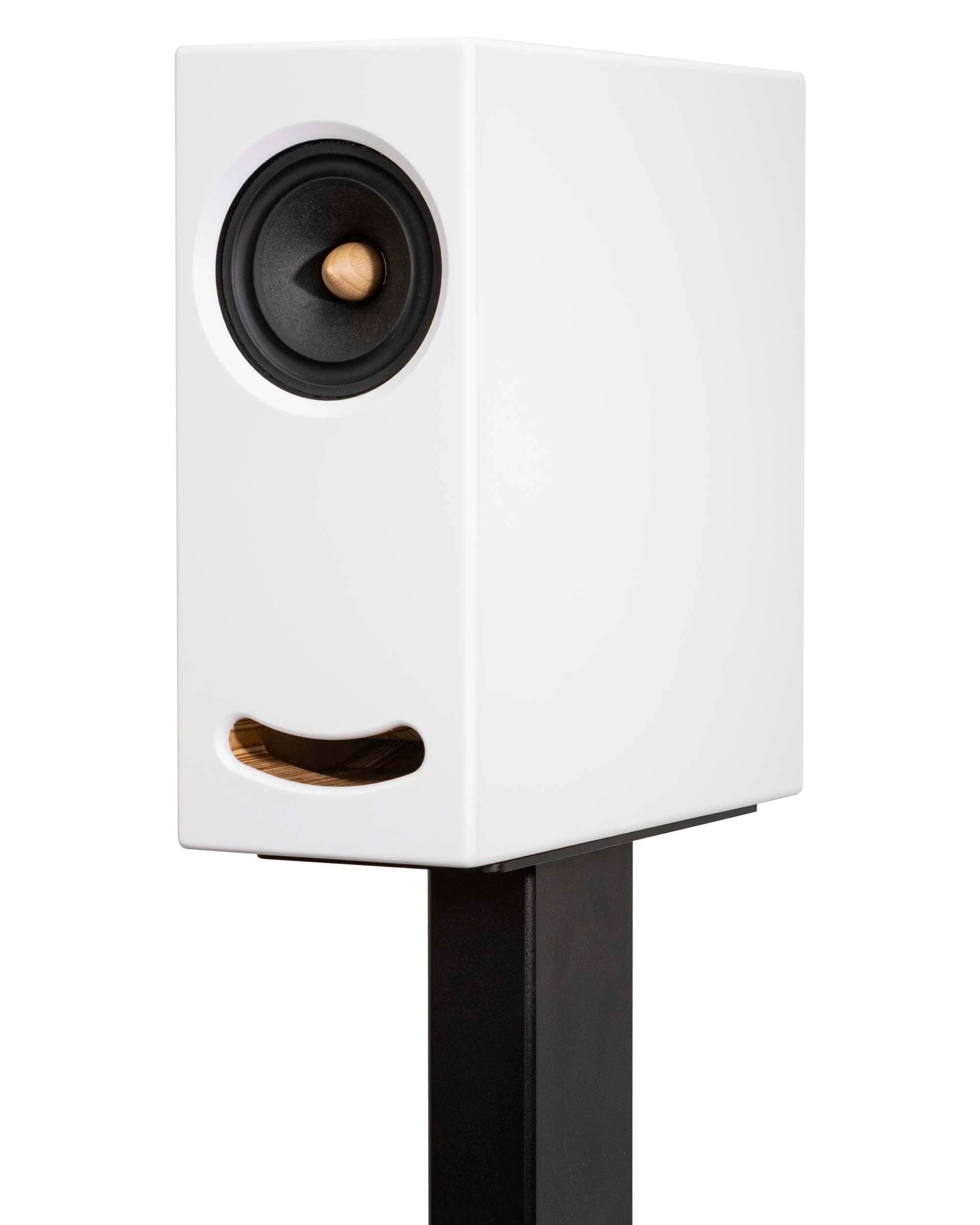 Enceintes bibliothèque Closer Acoustics OGY -paire- Pierre acrylique blanche