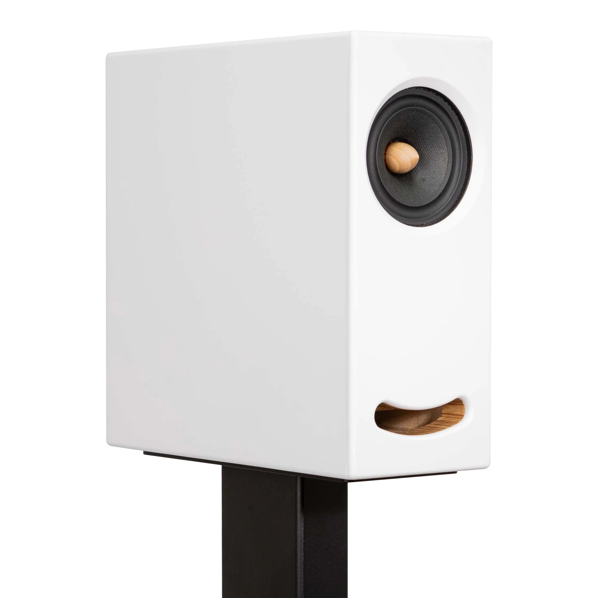 Enceintes bibliothèque Closer Acoustics OGY -paire- Pierre acrylique blanche