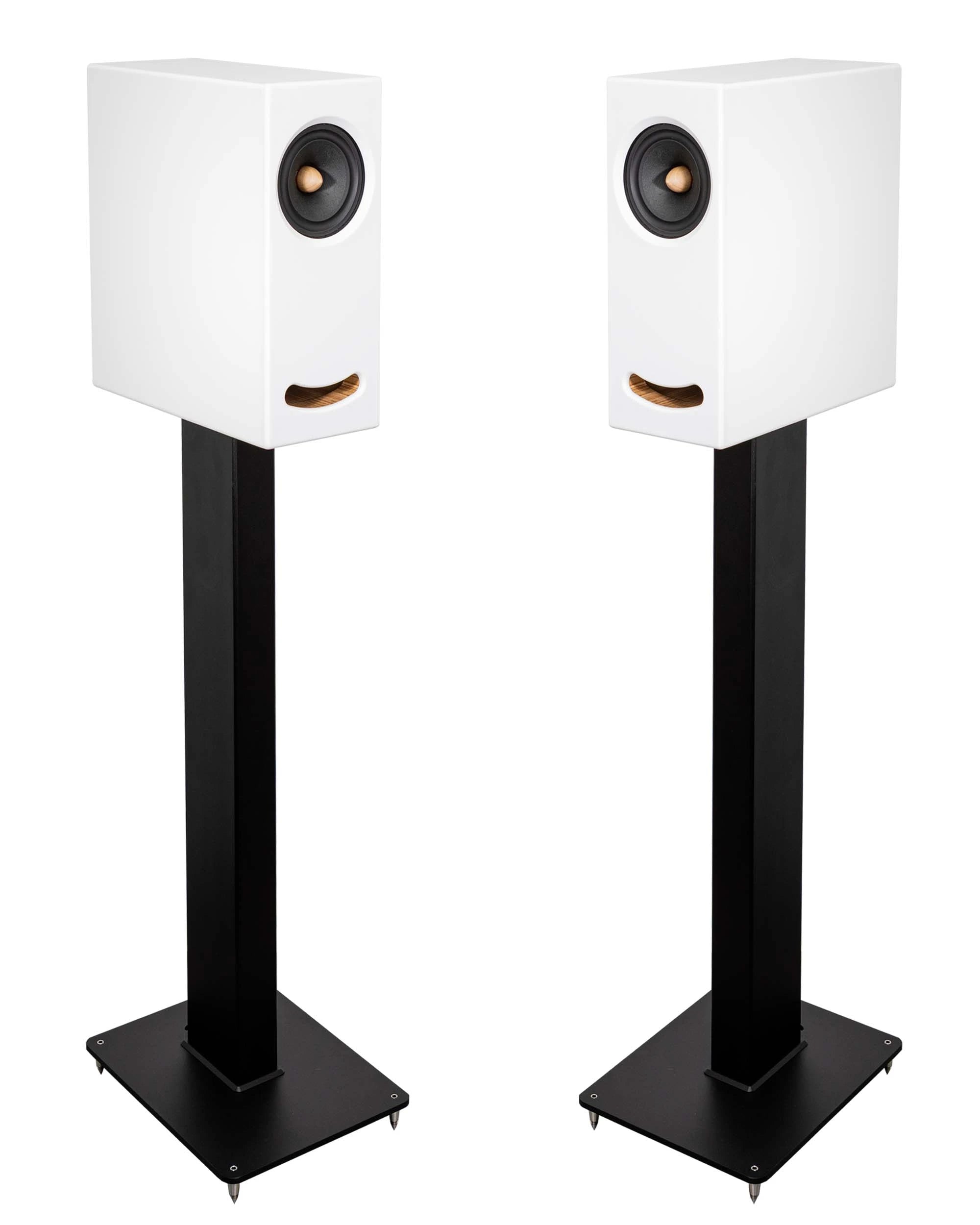 Enceintes bibliothèque Closer Acoustics OGY -paire- Pierre acrylique blanche