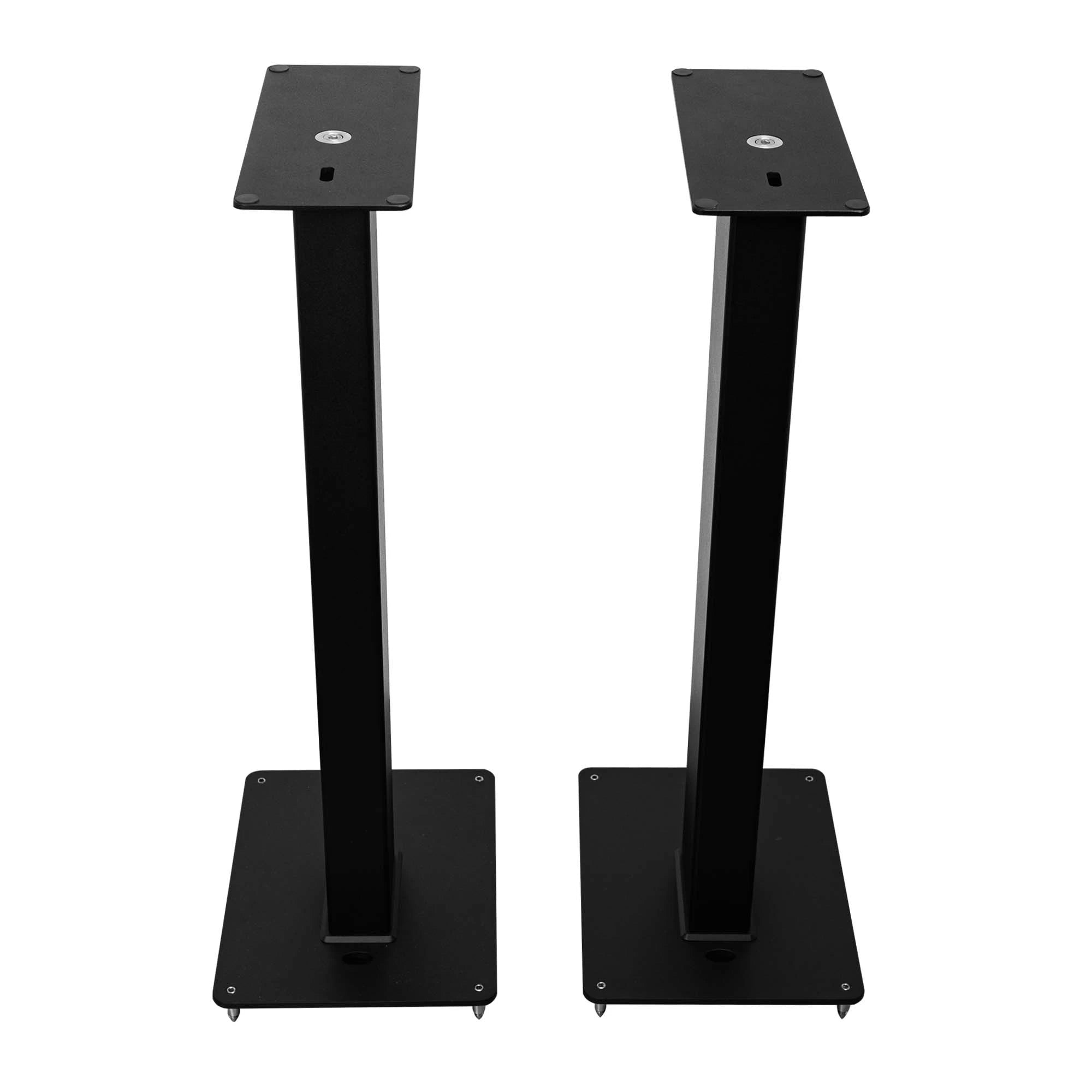 Closer Acoustics OGY speakers on KT 700 stands – side view