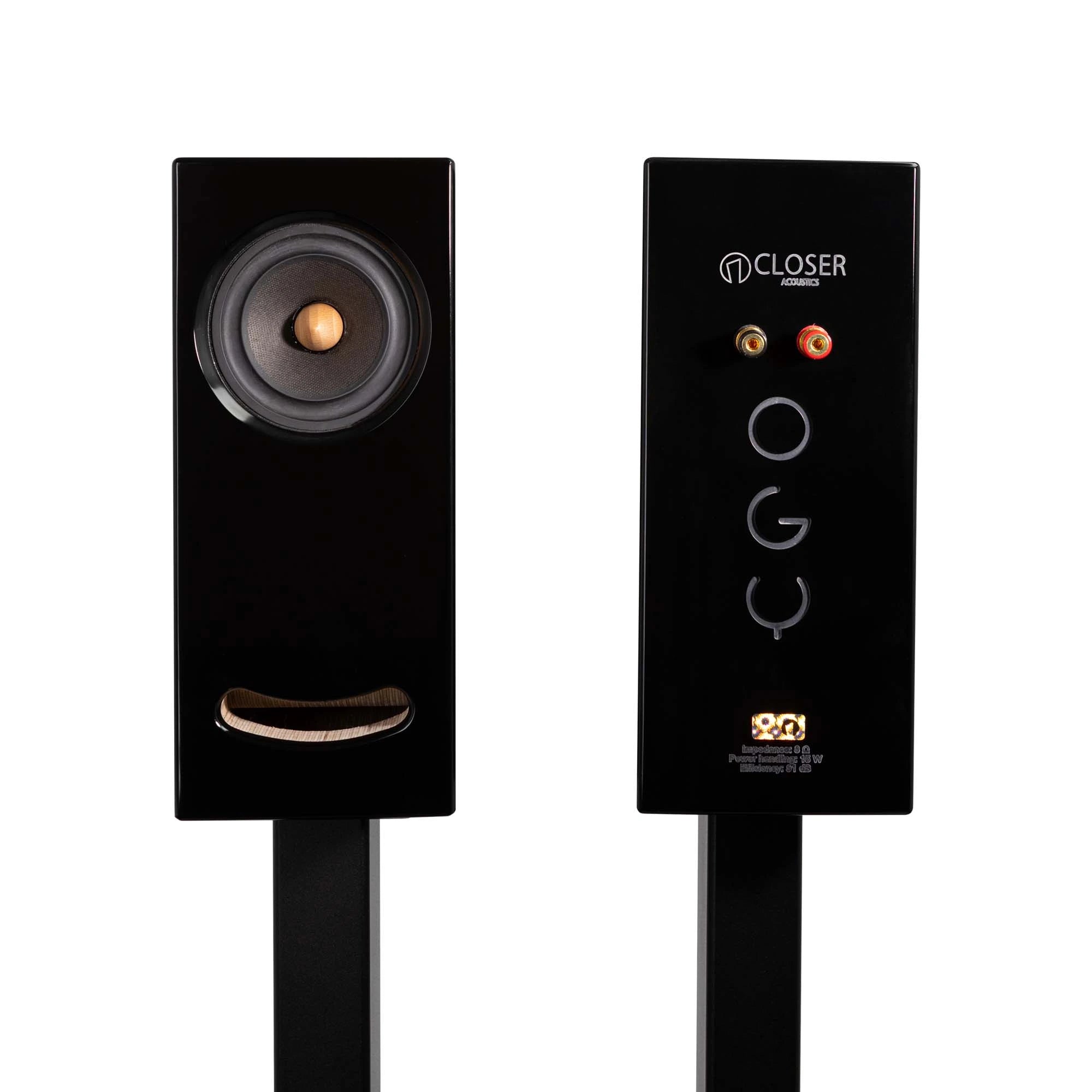 Pair of OGY Bass speakers showing front and rear views