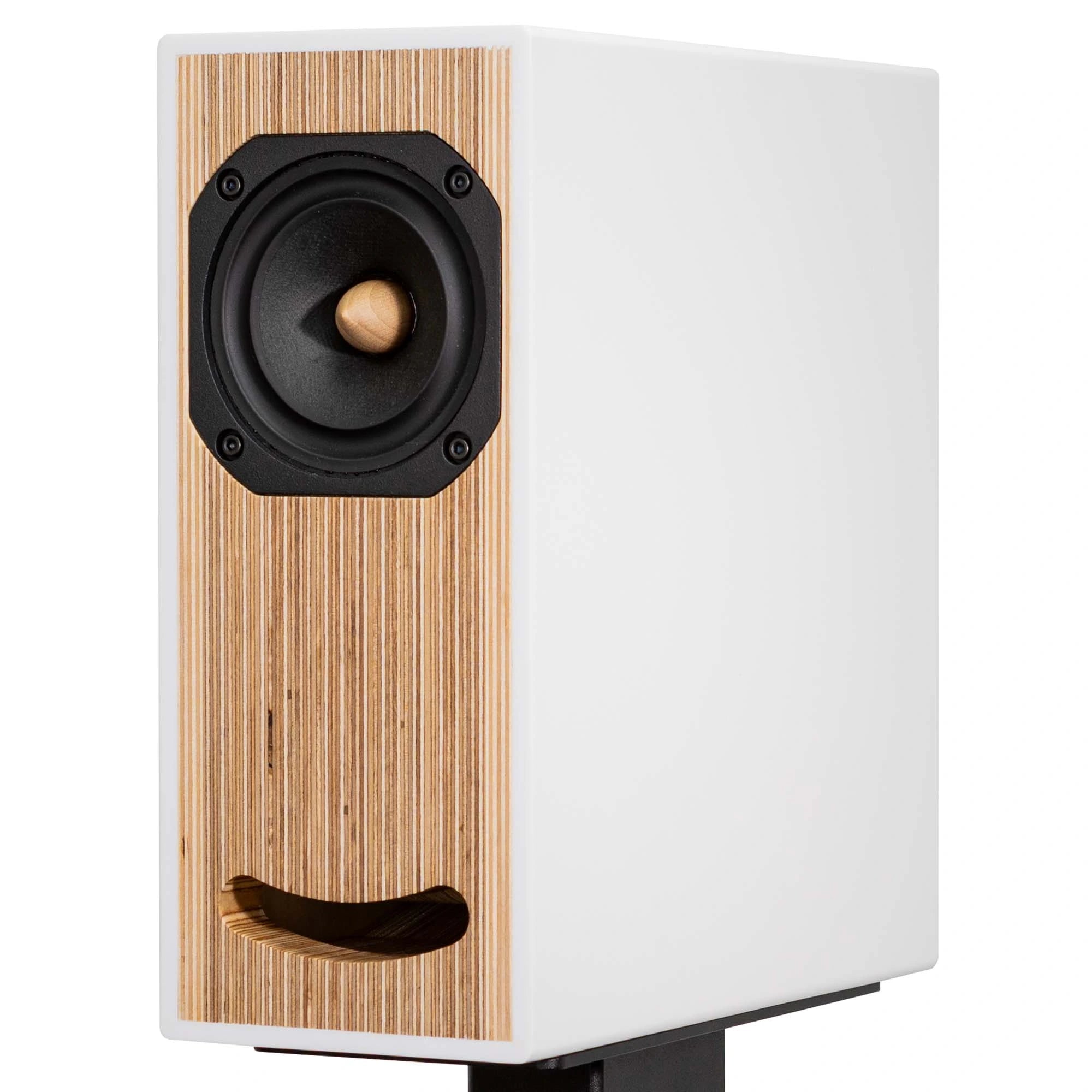 Enceintes bibliothèque Closer Acoustics OGY -paire- Pierre acrylique blanche