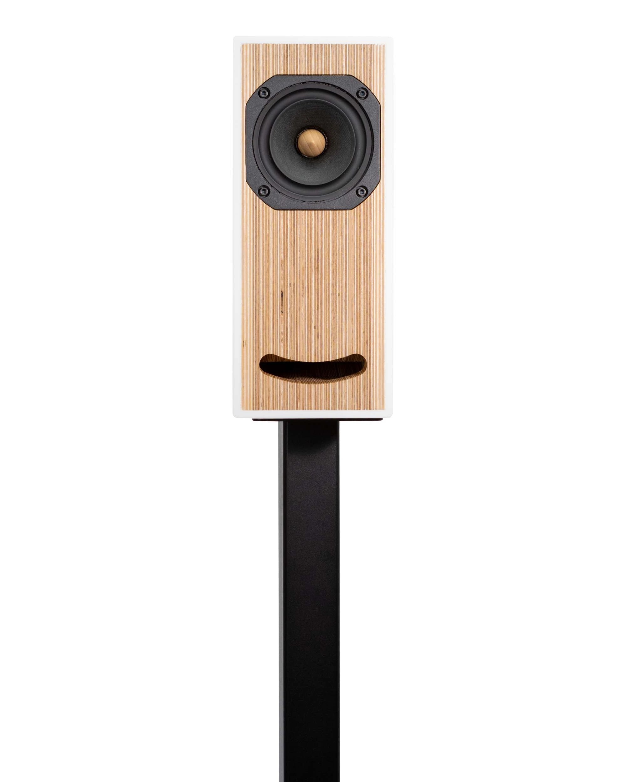 Enceintes bibliothèque Closer Acoustics OGY -paire- Pierre acrylique blanche