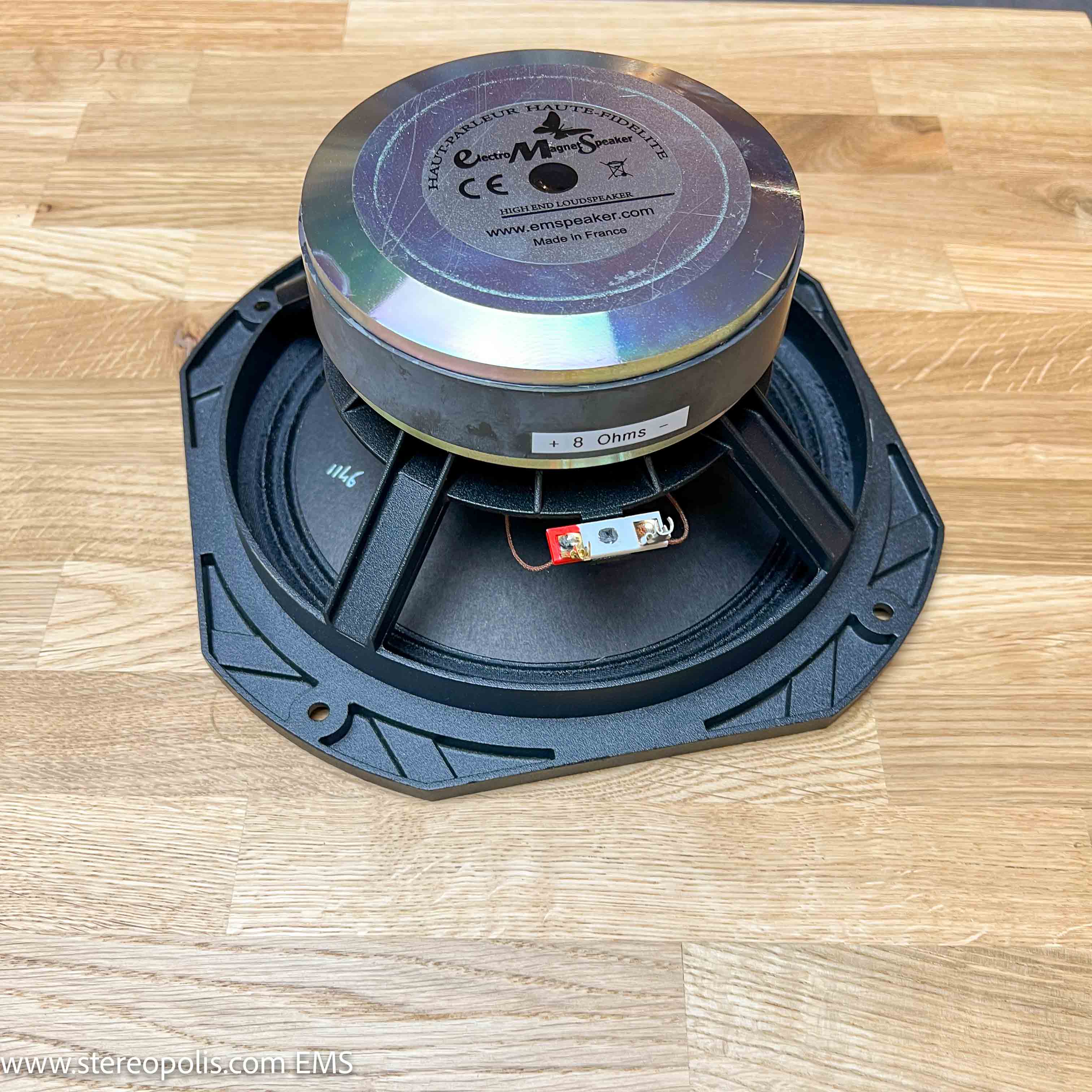 EMS LB8 driver – close-up of frame and magnet