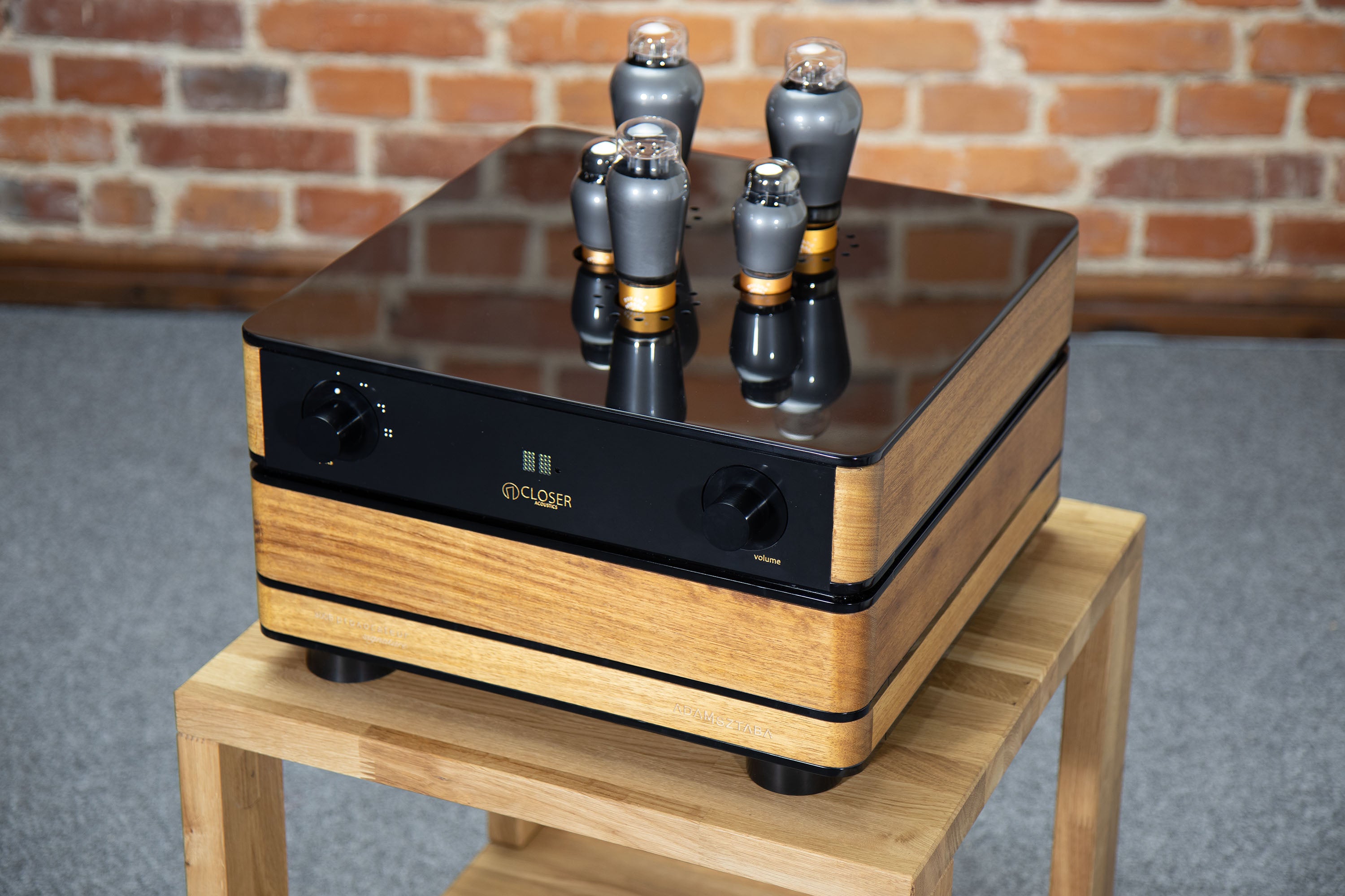 Top view of Closer Acoustics 300B Provocateur Signature amplifier