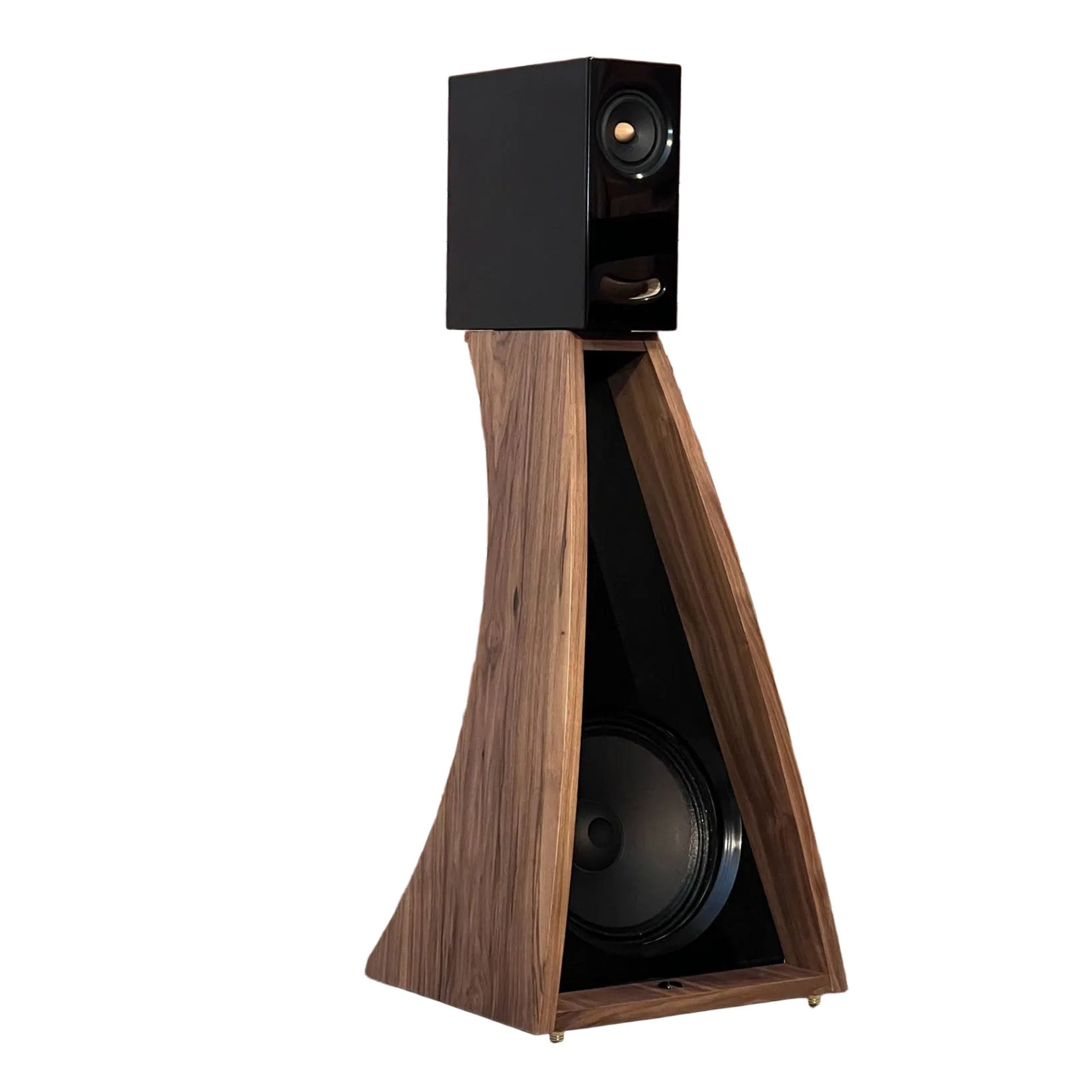 Zestaw głośników Closer Acoustics - The Full OGY - Para - Orzech/Czarny Akryl