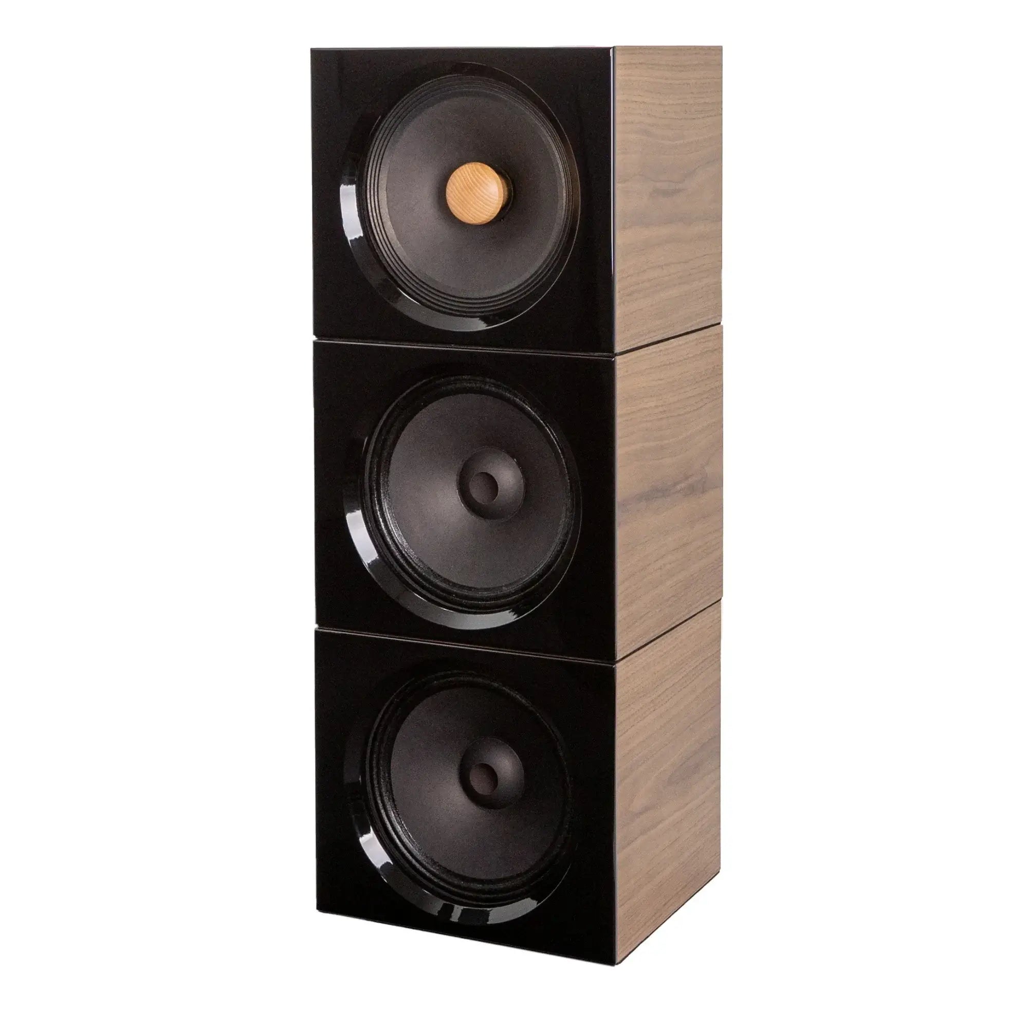 Closer Acoustics BLOCKS Speaker System in black finish with 2x BOB and OKHO speakers, showcasing modern design and exceptional sound quality