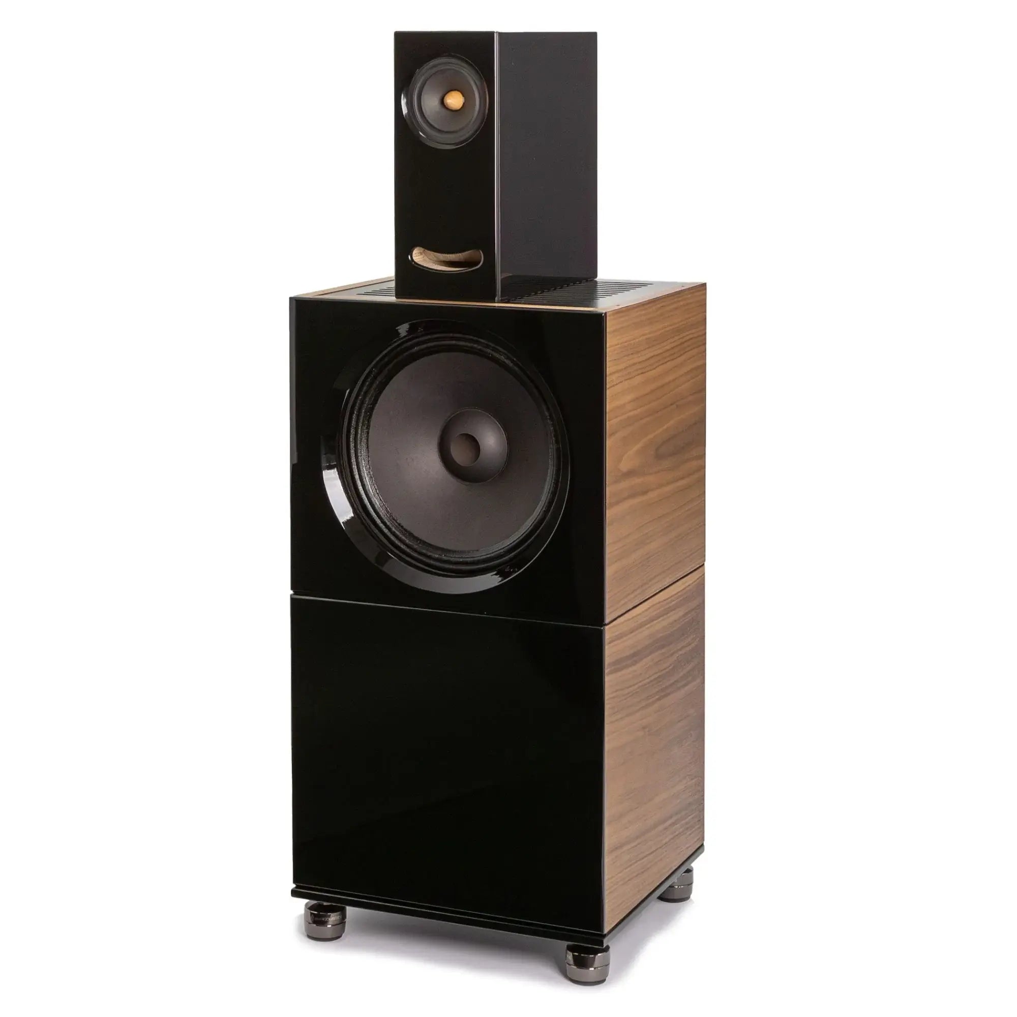 Closer Acoustics BLOCKS Speaker System – full system shot with black speaker finishes for a premium detail