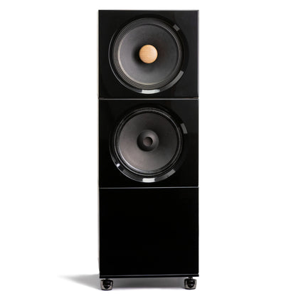 Closer Acoustics BLOCKS Speaker System in black – front view featuring 2x BOB, OKHO, and BLANK speakers, designed for audiophiles and powerful sound
