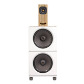 Closer Acoustics BLOCKS Speaker System – 2x BOB in white, OGY in plywood finish for premium sound quality