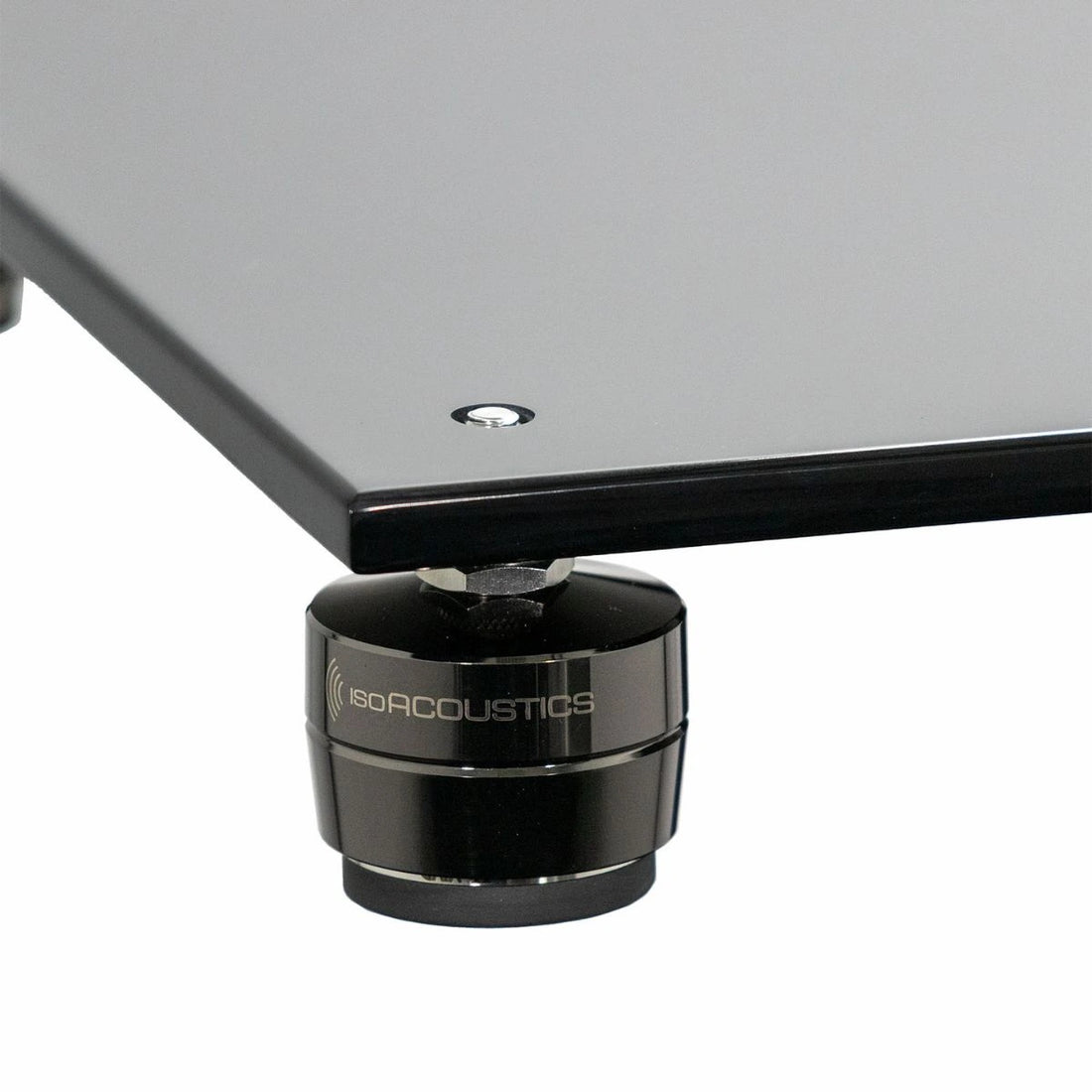 Closer Acoustics Loudspeakers Platform – close-up of ISO Acoustics Gaia III anti-vibration foot, showcasing the premium quality and precise engineering for enhanced sound isolation