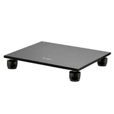 Closer Acoustics Loudspeakers Platform – top view of the black pair, showcasing the refined surface and elegant design, perfect for optimizing speaker placement