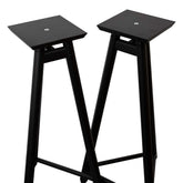 Pair of black Solidsteel SS-7 speaker stands – top view