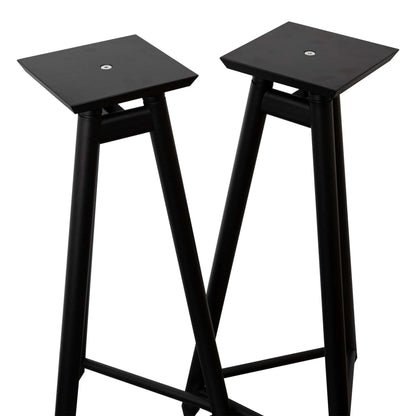 Pair of black Solidsteel SS-7 speaker stands – top view