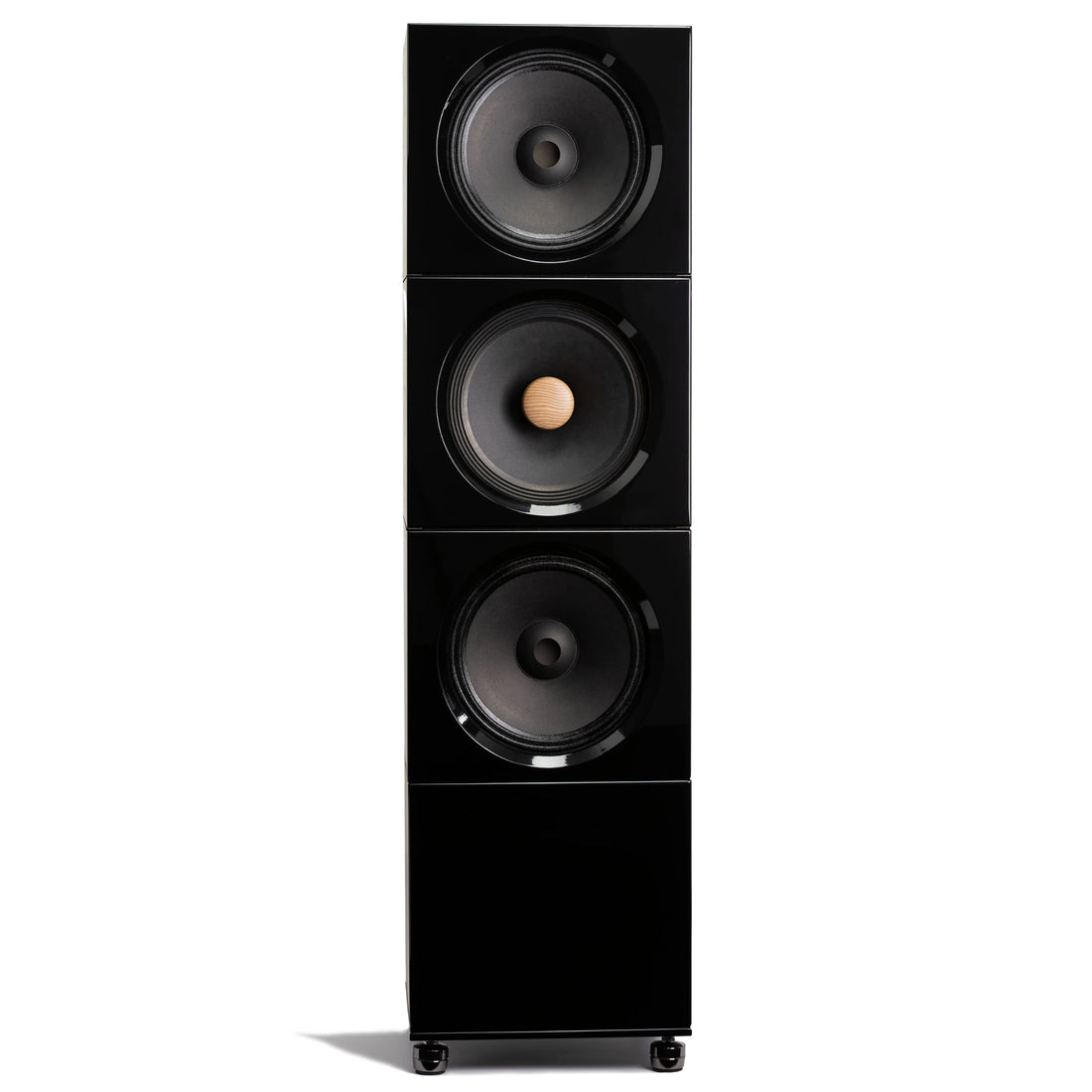 Closer Acoustics BLOCKS Speaker System in black – full front view showcasing 2x BOB, OKHO, and BLANK speakers for an elegant, high-performance audio setup