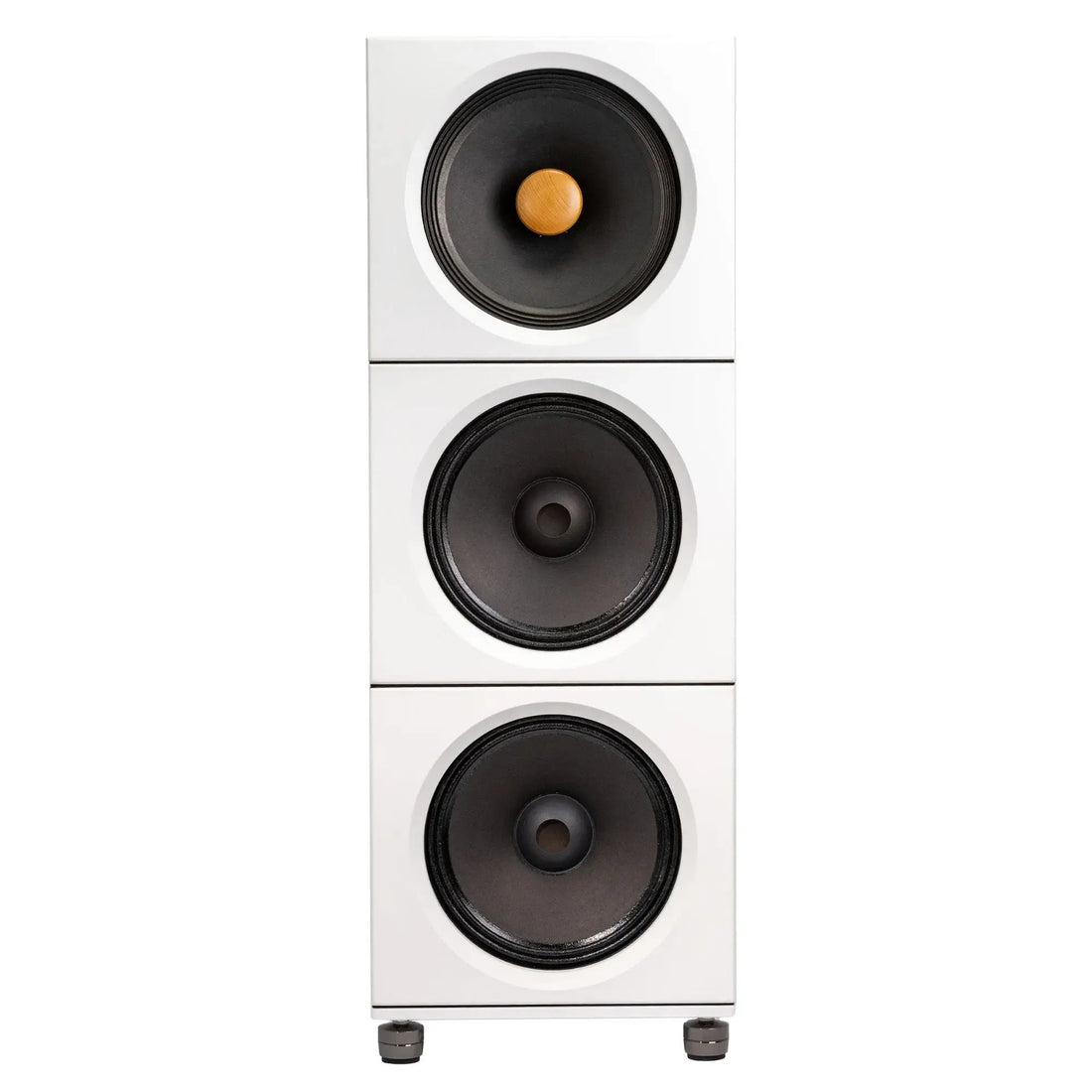 Closer Acoustics BLOCKS Speaker System featuring 2x BOB and OKHO speakers in white, designed for audiophiles seeking a sophisticated sound solution