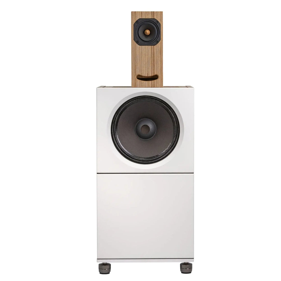 Closer Acoustics BLOCKS Speaker System – complete set featuring BOB, BLANK in white, and OGY in plywood