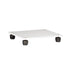 Closer Acoustics Loudspeakers Platform – white pair, top view emphasizing the clean, elegant design and optimal surface for isolating vibrations and improving sound quality