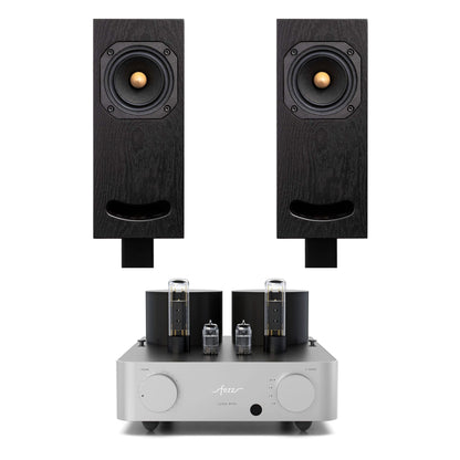 Audio Set Speakers Closer Acoustics OGY Oak Black +  Tube Amplifier Fezz Luna Mini
