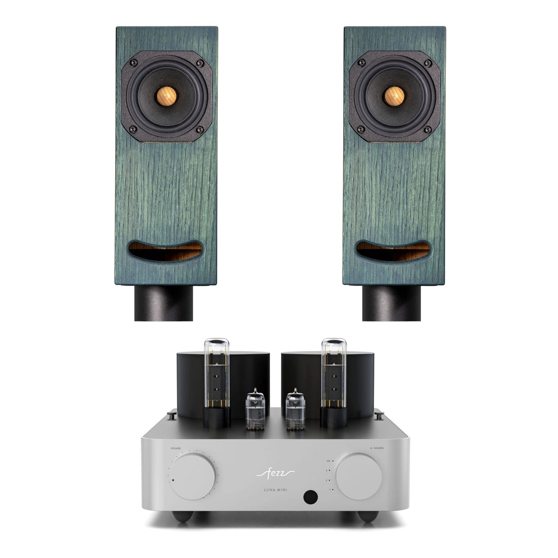 Audio Set Speakers Closer Acoustics OGY Oak Fern +  Tube Amplifier Fezz Luna Mini