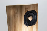 Detailed view of the Forlane loudspeaker driver – precision driver in solid wood enclosure