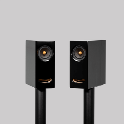 Closer Acoustics OGY speaker in black Corian – elegant, minimalistic design paired with high-end audio performance