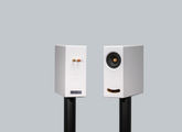 OGY White Corian speakers by Closer Acoustics – elegant and high-performance audio solution.