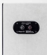 Closer Acoustics Allegra EX field coil speakers – pair – showcasing premium design and craftsmanship on brick wall background