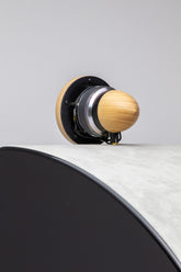 Closer Acoustics VIGO EX loudspeakers – close-up of the tweeter from the rear, emphasizing the intricate design and materials